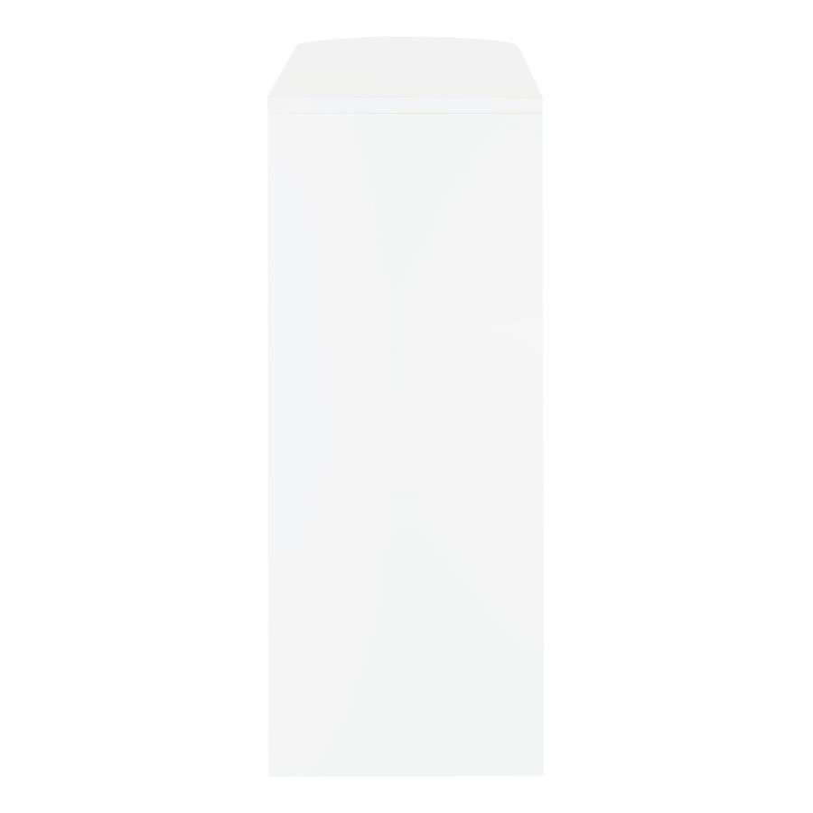 Adolfo - Rectangular 2-Tier Home Bar Table - White High Gloss