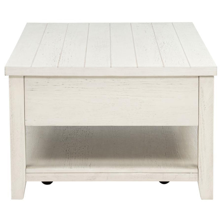 Payne - 48" Mobile Lift Top Coffee Table - Distressed White
