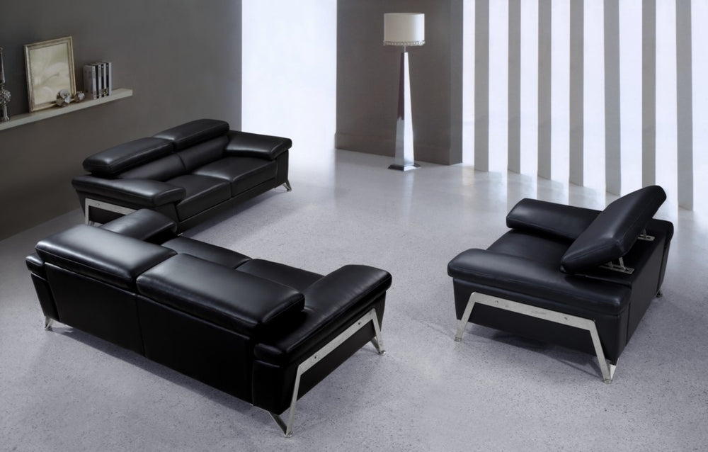 Encore Modern Black Leather Chair