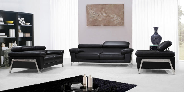 Encore Modern Black Leather Chair