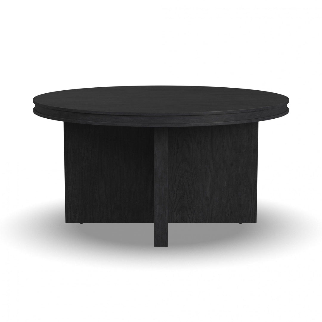 flexsteel-w1027-034-waterfall-round-coffee-table-black