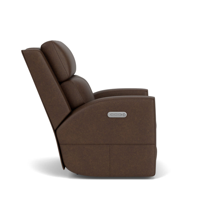 Score Leather Power Recliner with Power Headrest &amp; Lumbar