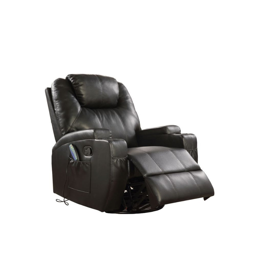 ACME Furniture Waterlily Motion Rocker Recliner With Swivel Black Synth