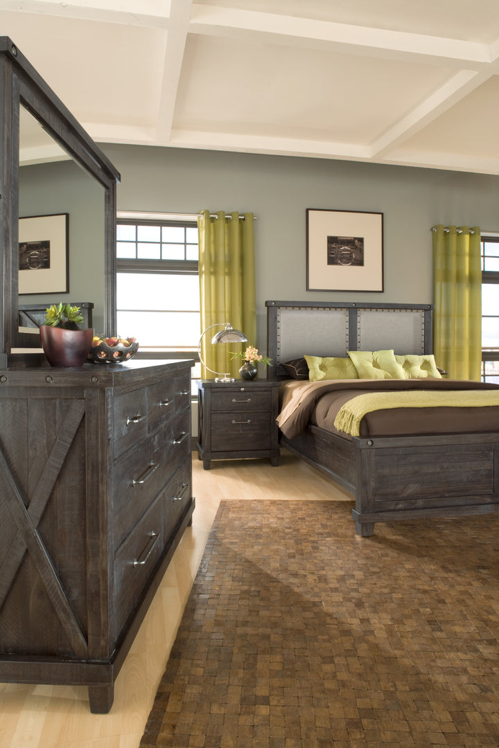 Modus Furniture 7Yc9S4 Yosemite Upholstered Footboard Storage Bed In Cafe