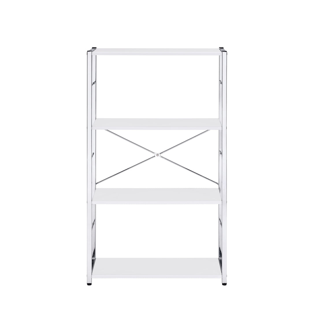 ACME Furniture Tennos Bookshelf White & Chrome