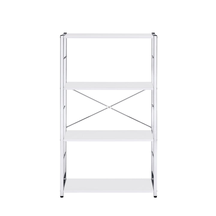 ACME Furniture Tennos Bookshelf White & Chrome