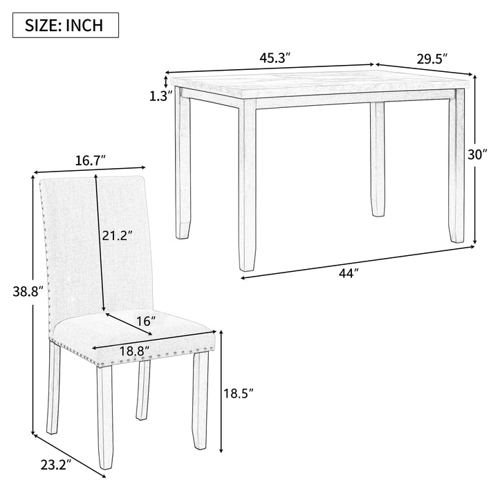 5-piece-modern-marble-dining-table-set-with-upholstered-chairs-white-light-gray-black