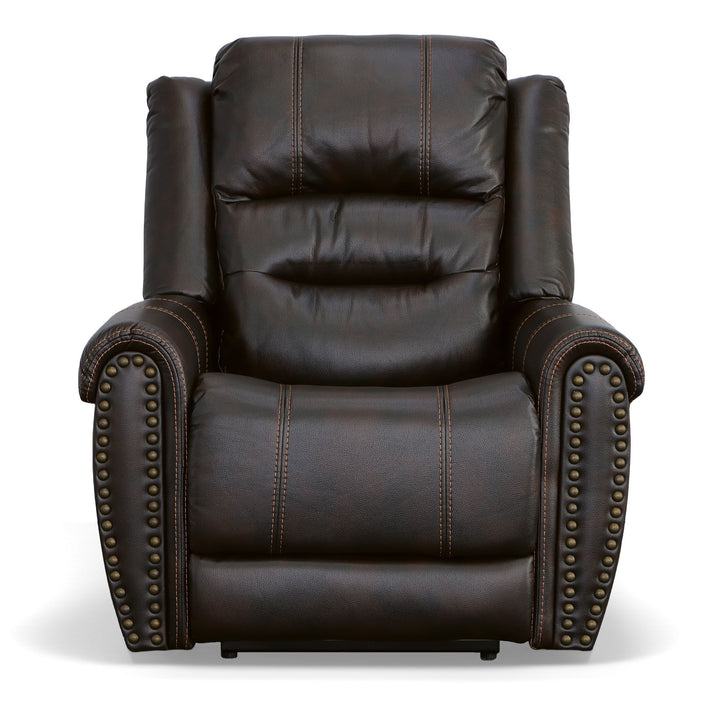 Oscar Fabric Power Recliner with Power Headrest in Molasses