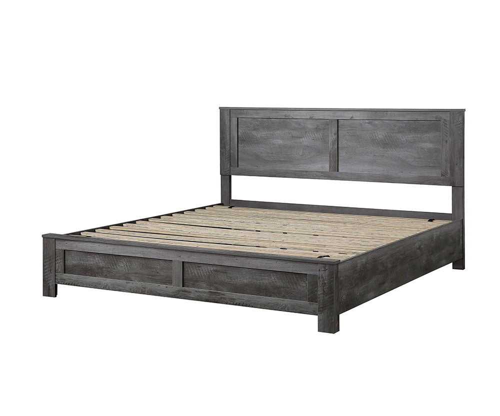 Vidalia - Eastern King Bed - Rustic Gray Oak