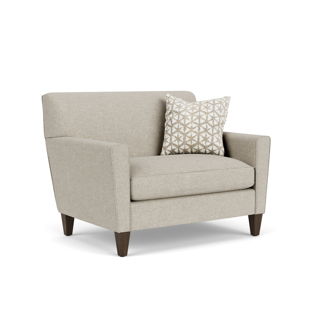 Digby Fabric Chair And a Half Beige