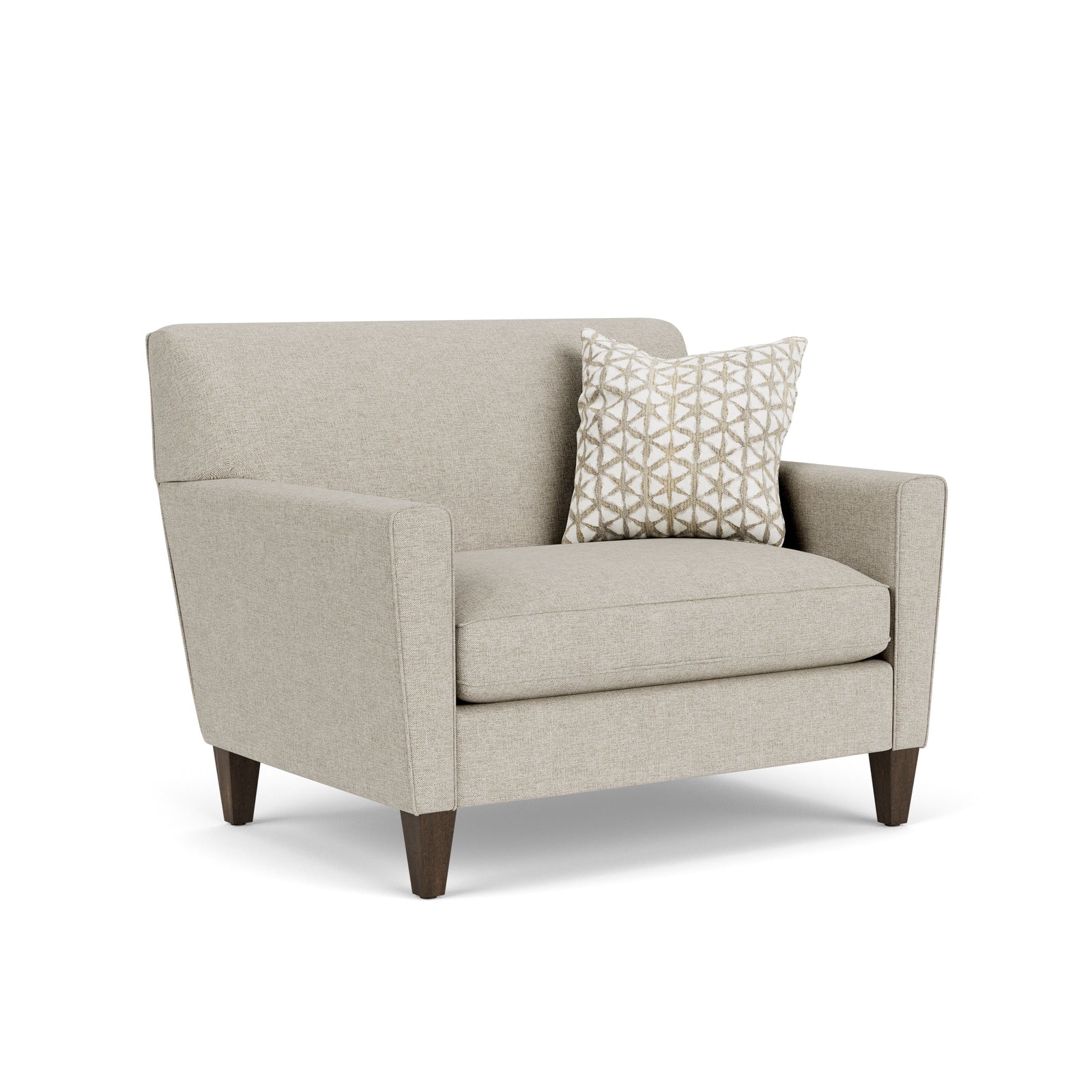 Digby Fabric Chair And a Half Beige