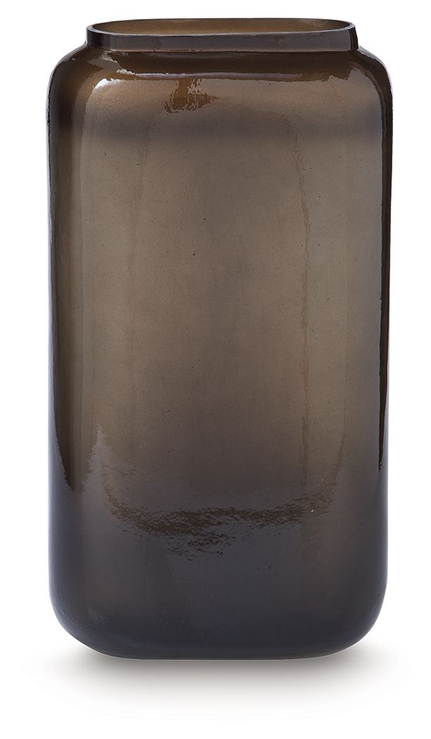 Sumner - Vase - 13.5" - Gray / Gold Finish by Ashley Furniture product image