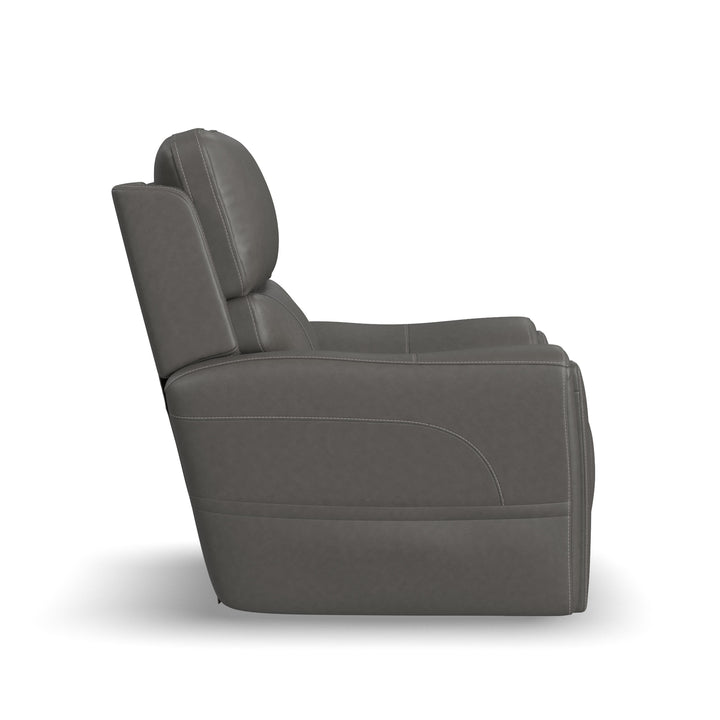 Carter Fabric Power Lift Recliner with Power Headrest, Lumbar, Heat &amp; Massage in Smoke