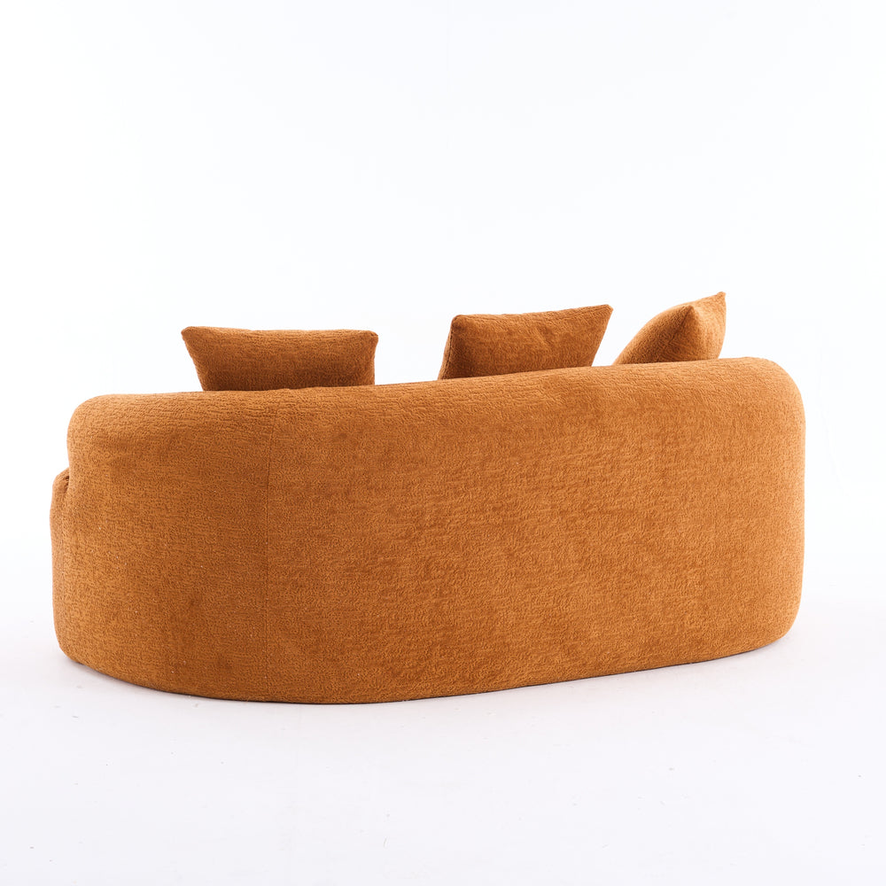 curved-loveseat-orange-full-compression-sponge-sofa