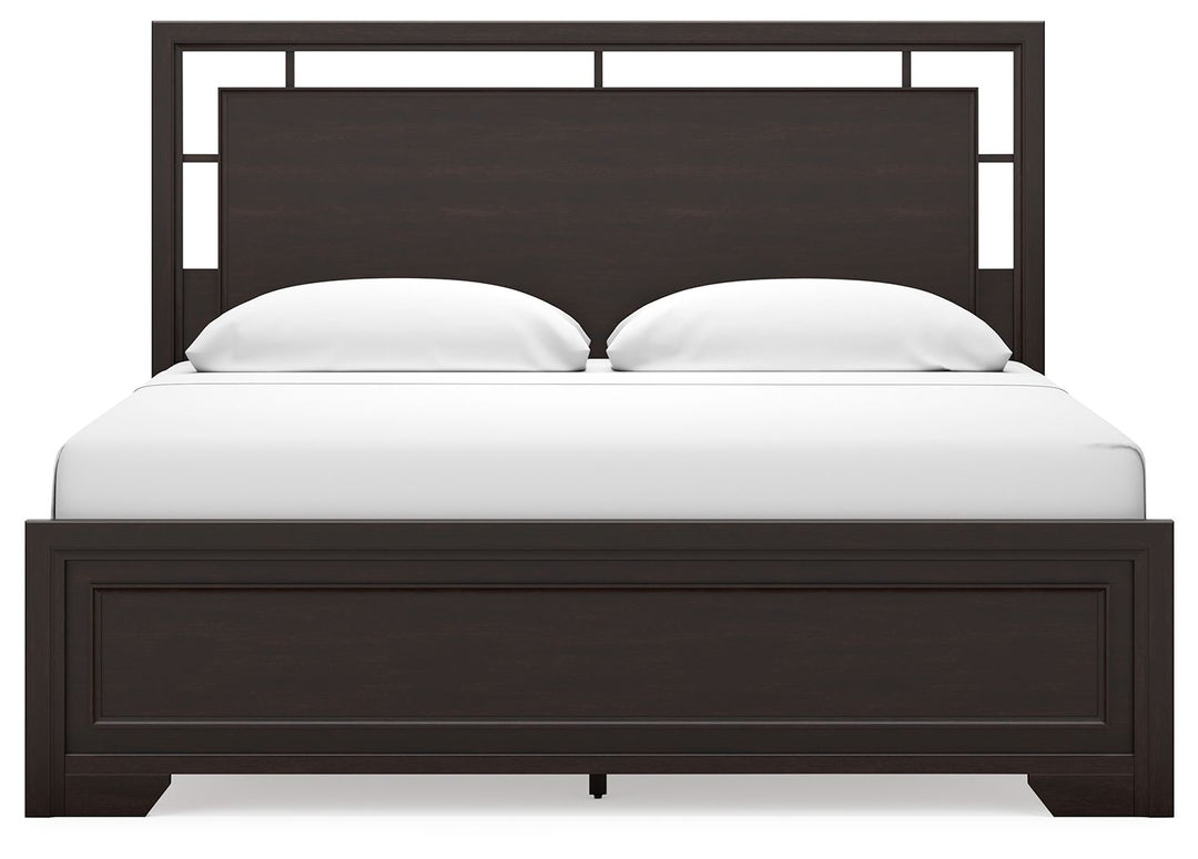 Covetown - King Panel Bed - Dark Brown by Ashley Furniture product image