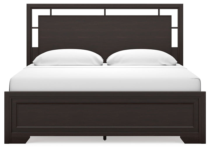 Covetown - King Panel Bed - Dark Brown by Ashley Furniture product image