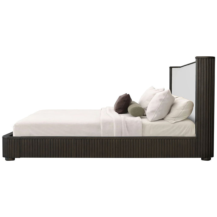 Clayten - Queen Bed - Fabric & Espresso