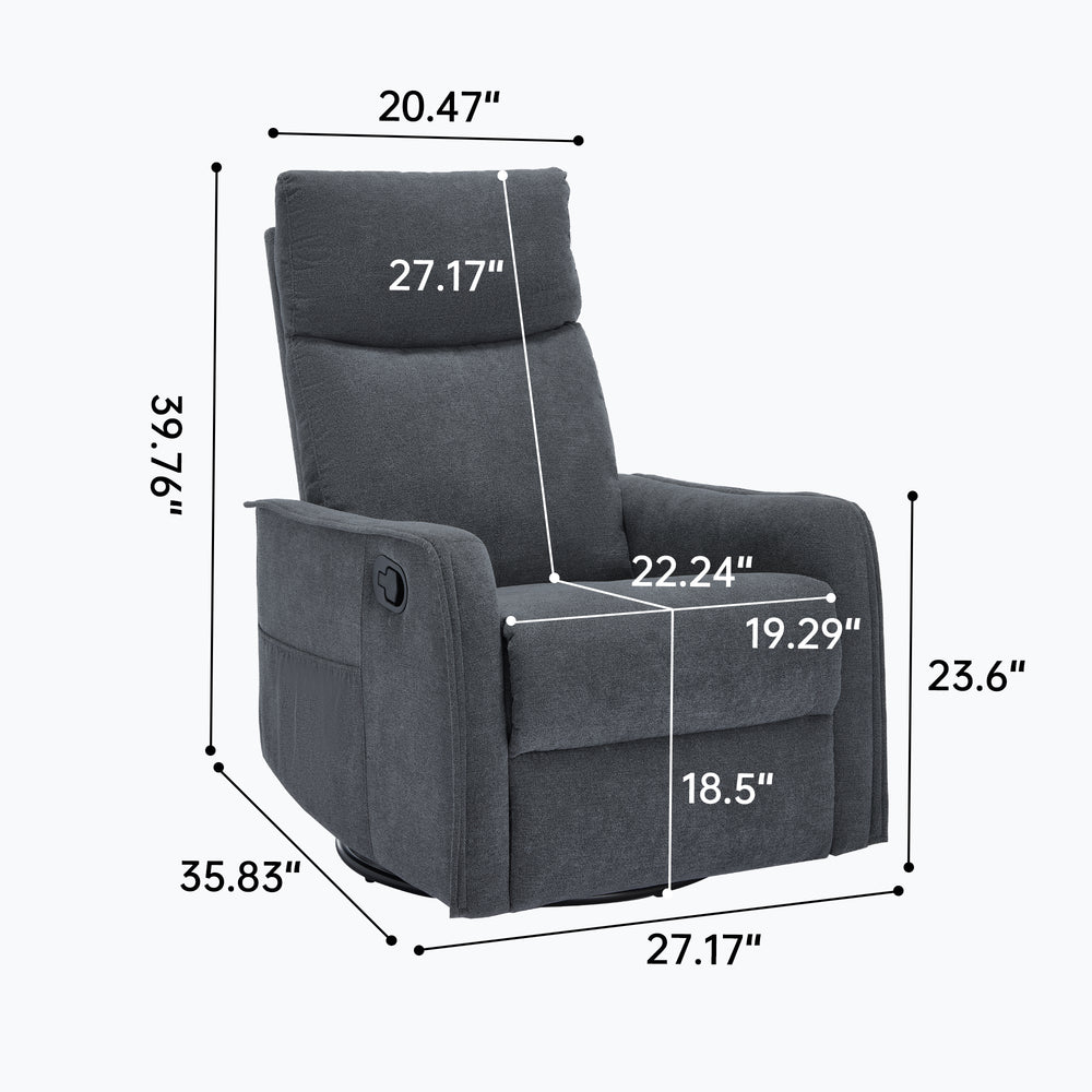 heat-massage-manual-recliner-chair-with-rocker-and-swivel-grey-fabric