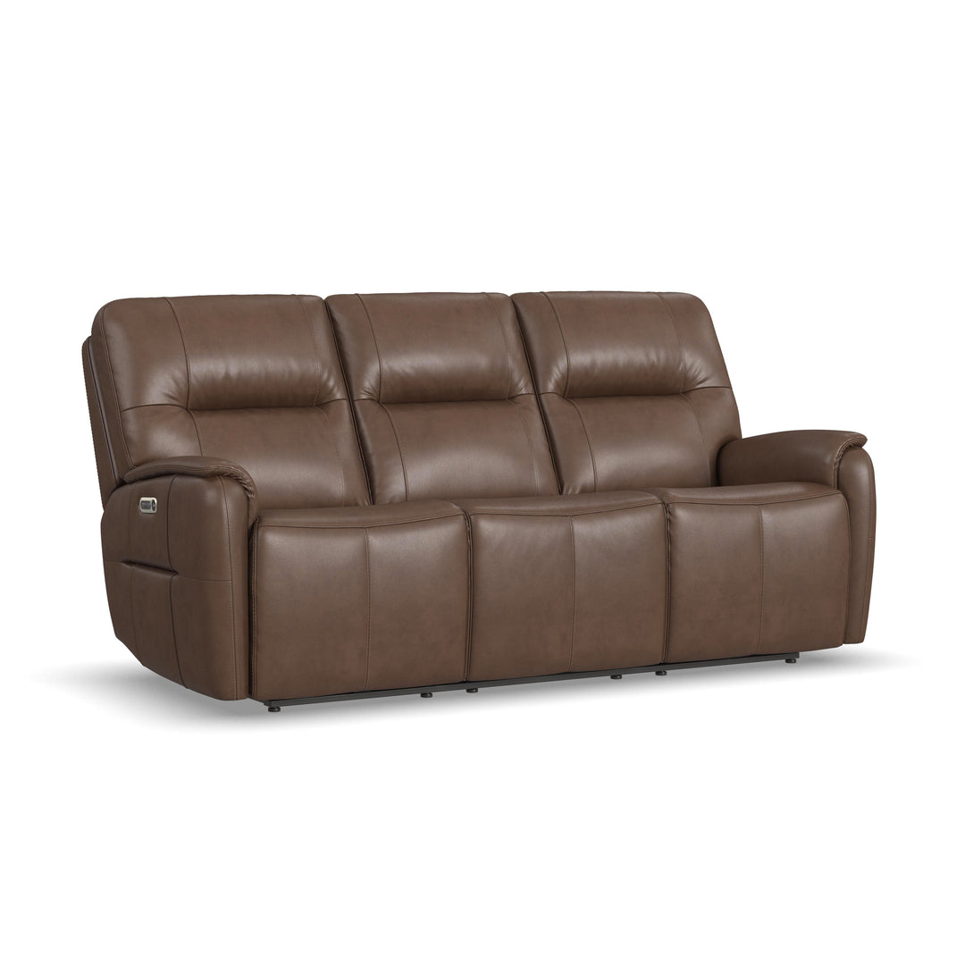 Flexsteel 1745-62PH-45072 Wilson  Power Reclining Sofa With Power Headrests  Café