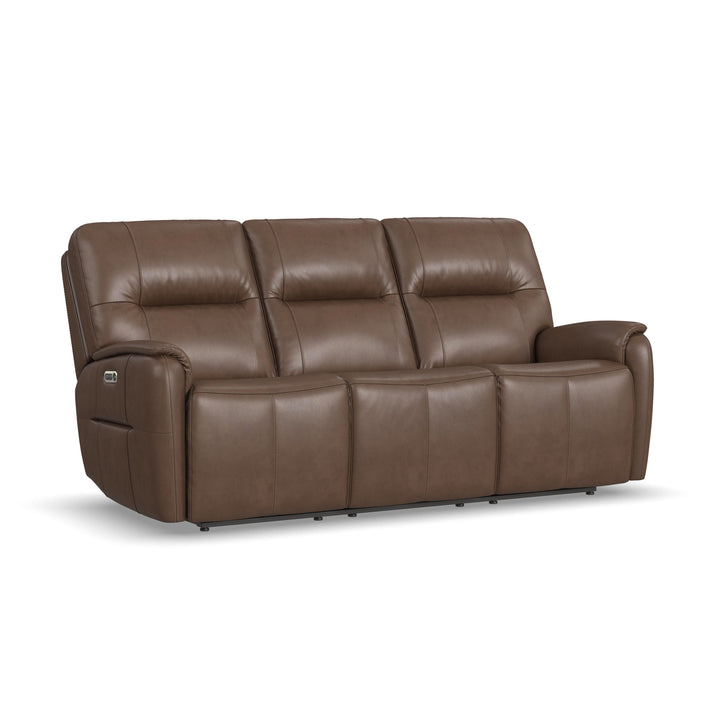 Flexsteel 1745-62PH-45072 Wilson  Power Reclining Sofa With Power Headrests  Café