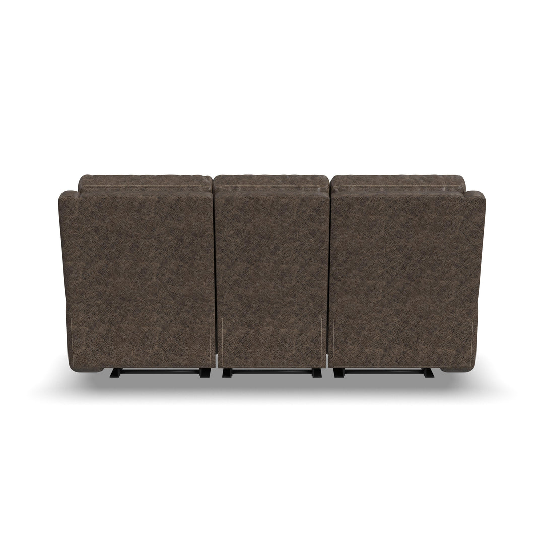 Flexsteel B3805-62L Score  Power Reclining Sofa With Power Headrests & Lumbar  Brown