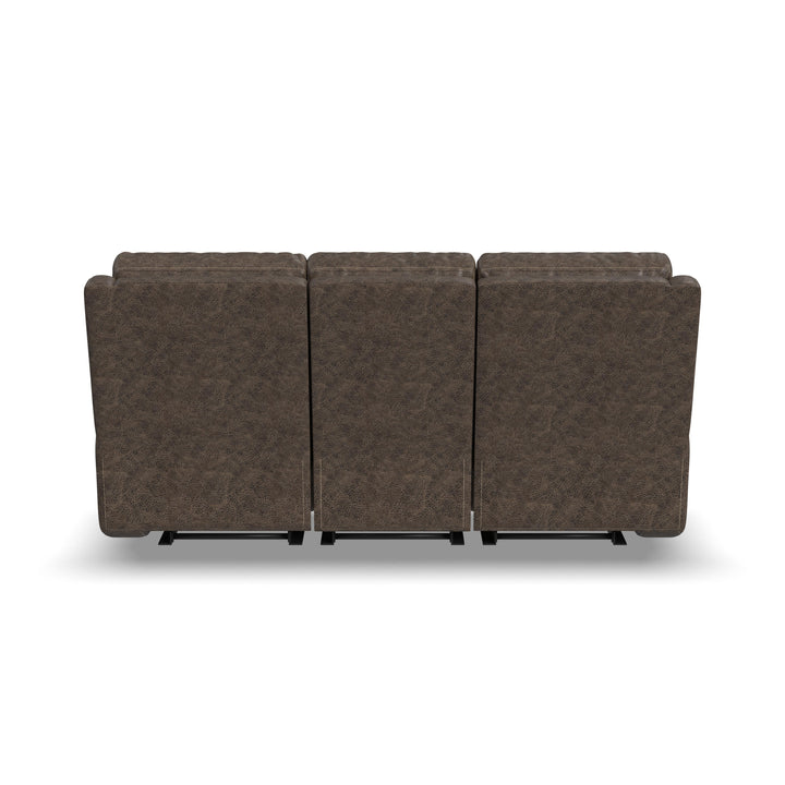 Flexsteel B3805-62L Score  Power Reclining Sofa With Power Headrests & Lumbar  Brown