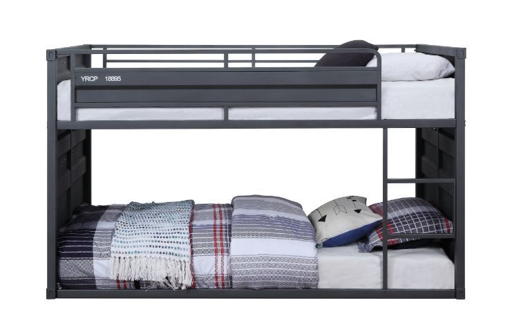 Cargo - Twin Over Twin Bunk Bed - Gunmetal