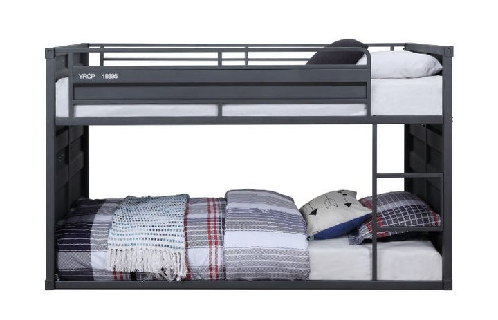 Cargo - Twin Over Twin Bunk Bed - Gunmetal