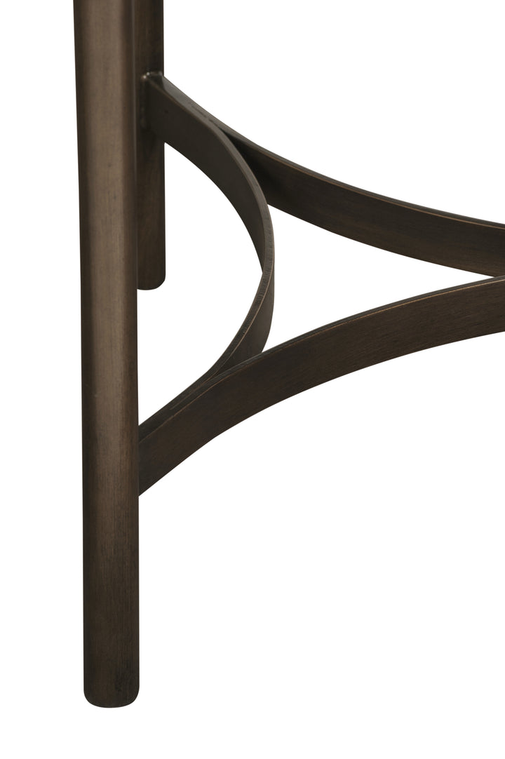 Modus Furniture A89422 Lyon Round Natural Concrete And Metal Side Table