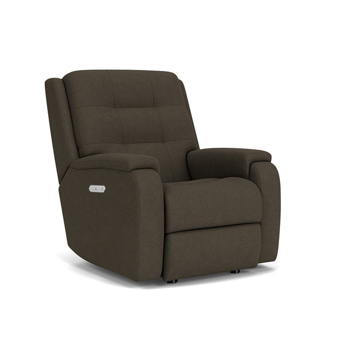Flexsteel 2810-51H Arlo  Power Rocking Recliner With Power Headrest  Dark Gray