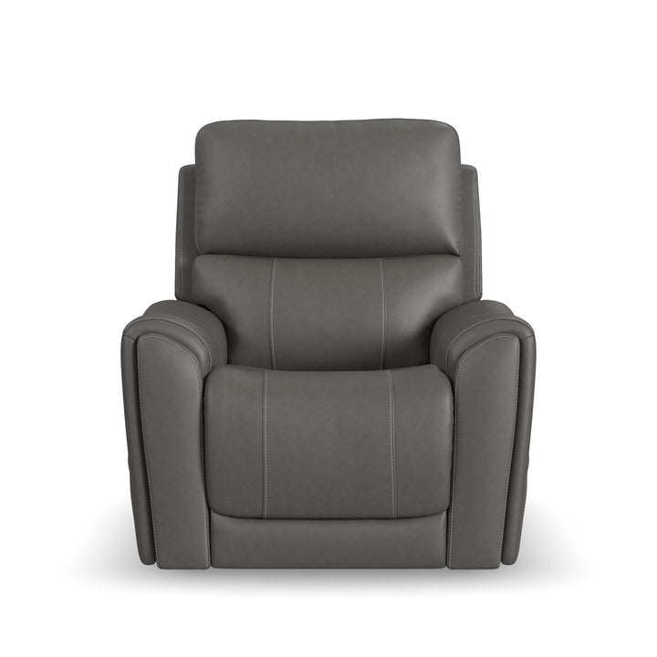 Carter Fabric Power Lift Recliner with Power Headrest, Lumbar, Heat &amp; Massage in Smoke