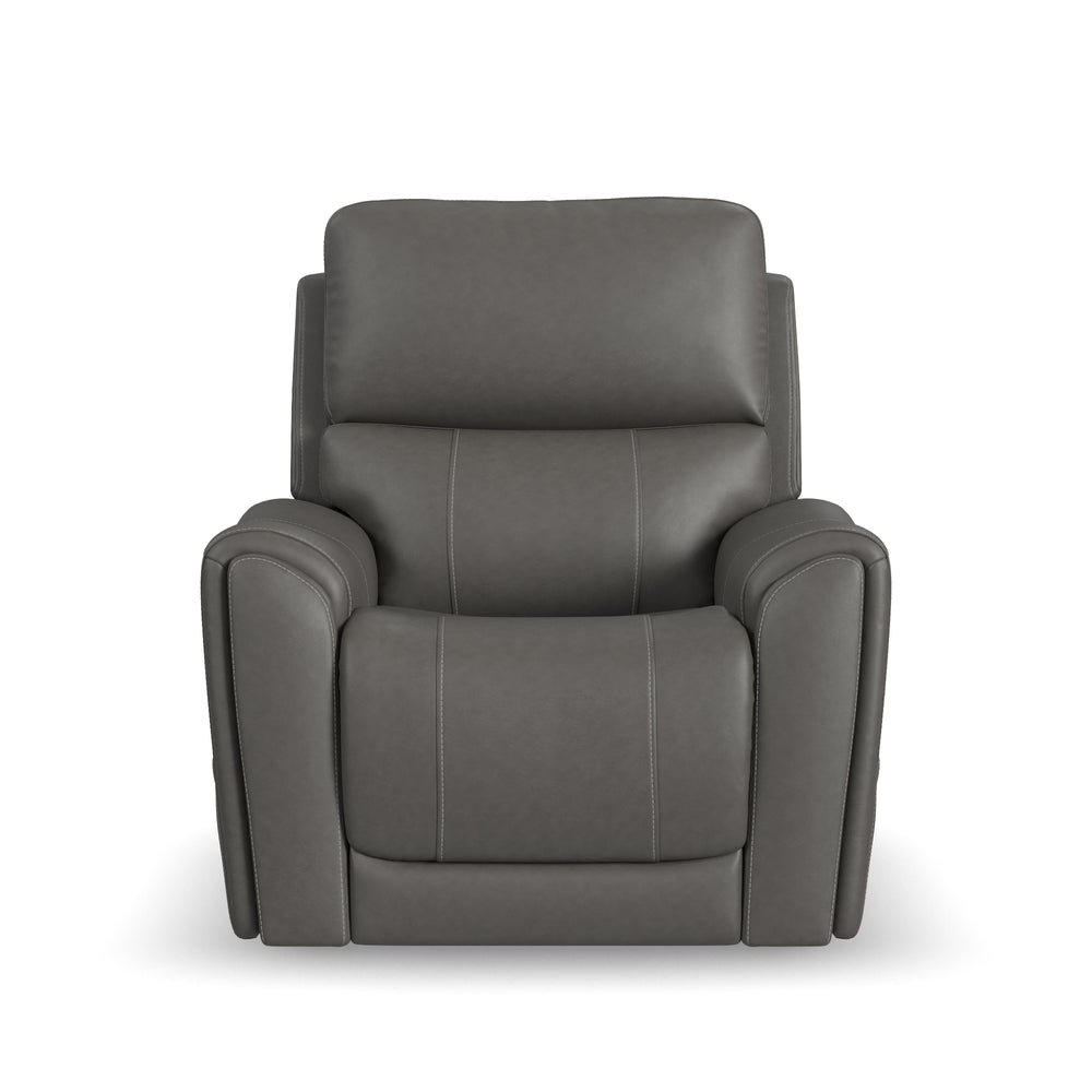 Carter Fabric Power Lift Recliner with Power Headrest, Lumbar, Heat & Massage in Smoke