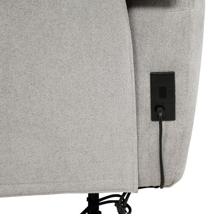 Sylmar - 2 Piece Chenille Power Reclining Sofa Set - Dove Gray