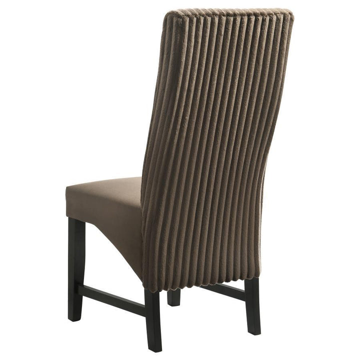 Barrand - Upholstered Dining Side Chair  - Chocolate