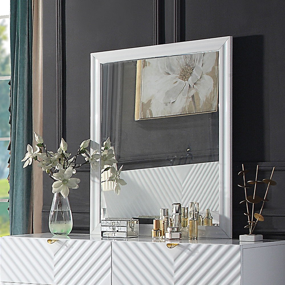 Gaines - Mirror - White High Gloss