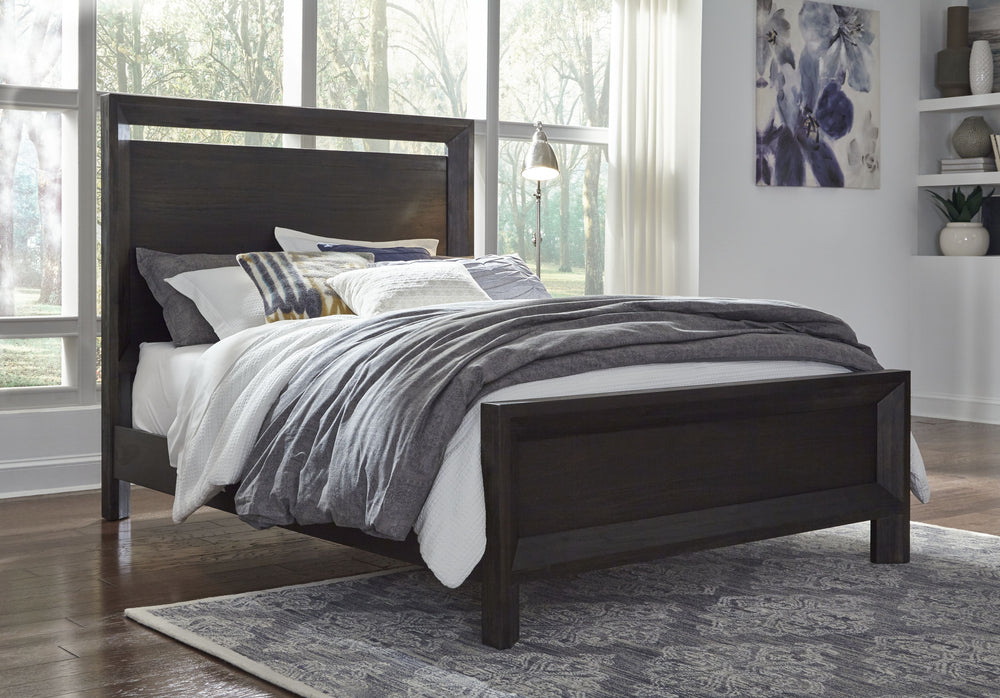 Modus Furniture 3Ju5H6 Chloe Wood Panel Bed In Basalt Grey