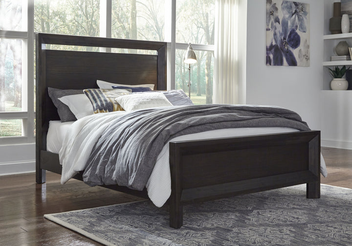 Modus Furniture 3Ju5H6 Chloe Wood Panel Bed In Basalt Grey
