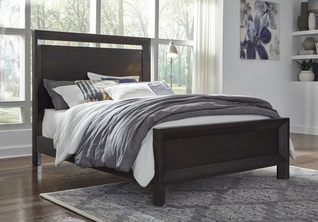 Modus Furniture 3Ju5H5 Chloe Wood Panel Bed In Basalt Grey