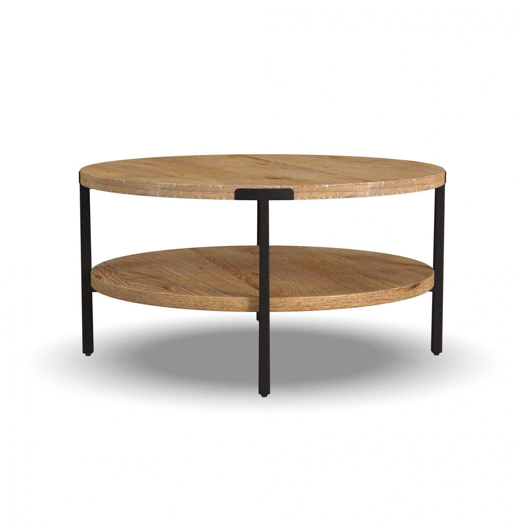flexsteel-w1077-034-millwork-round-coffee-table-light-brown