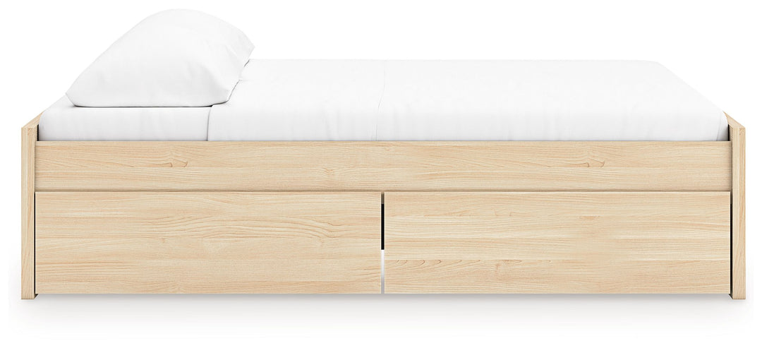 Onita - King Platform Bed With 1 Side Storage - Natural by Ashley Furniture product image