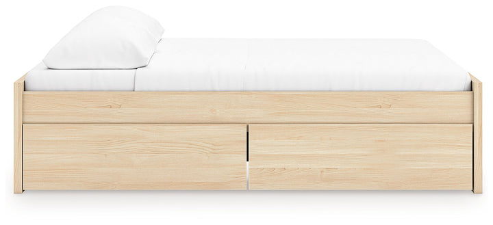 Onita - King Platform Bed With 1 Side Storage - Natural by Ashley Furniture product image