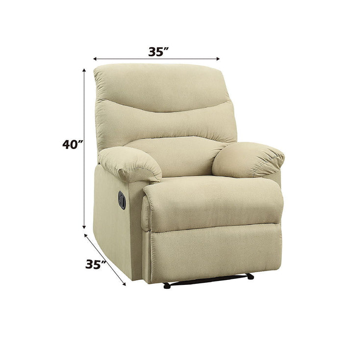Arcadia - Motion Recliner - Beige Microfiber