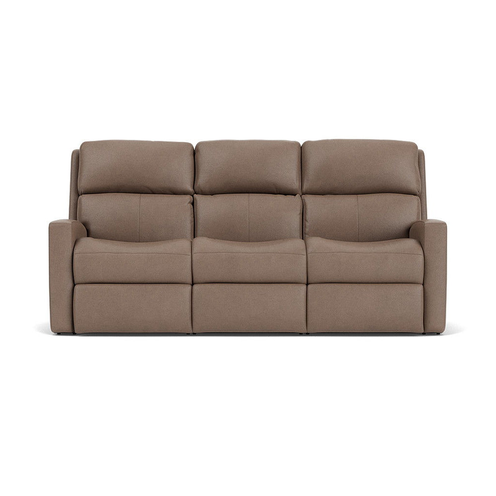 Catalina Leather Power Reclining Sofa Light Brown