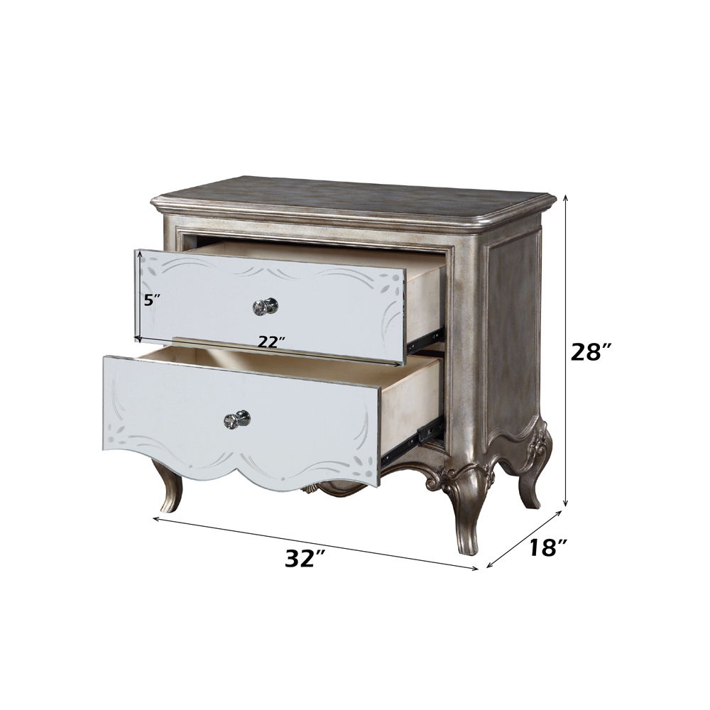Esteban - 28" Nightstand - Antique Champagne