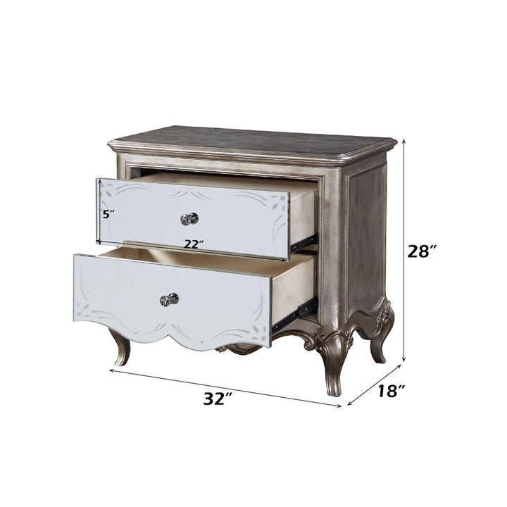 Esteban - 28" Nightstand - Antique Champagne