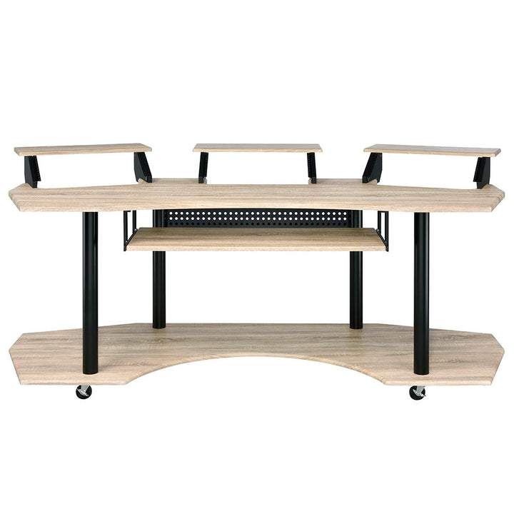 Eleazar - 83" Music Studio Desk - Natural Oak