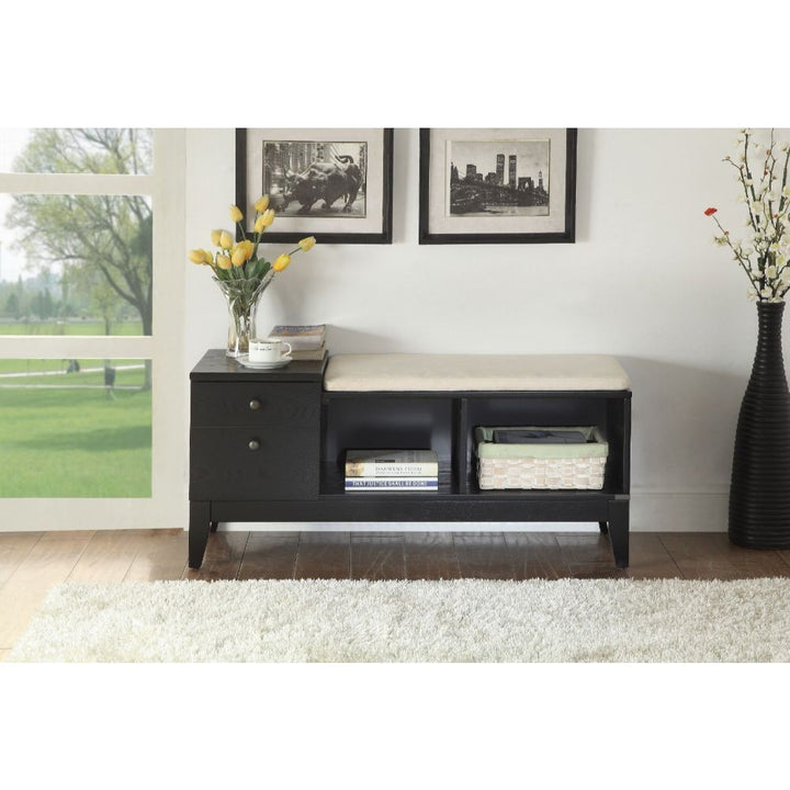 Boyet - Bench - Cream Fabric & Black