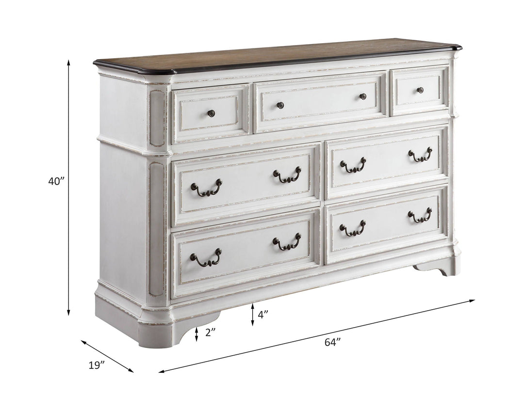 Florian - Dresser - Antique White & Oak