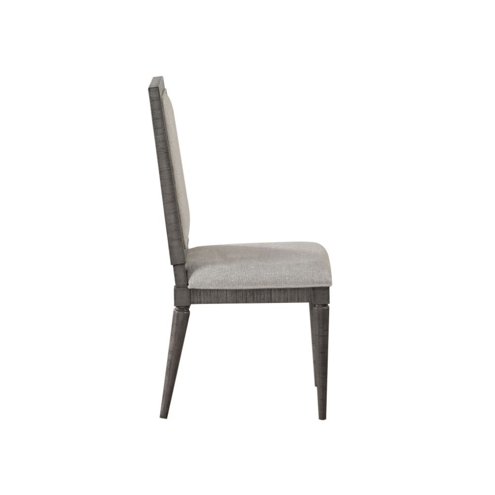 Artesia - Side Chair Set of 2) - Beige Fabric & Salvaged Natural