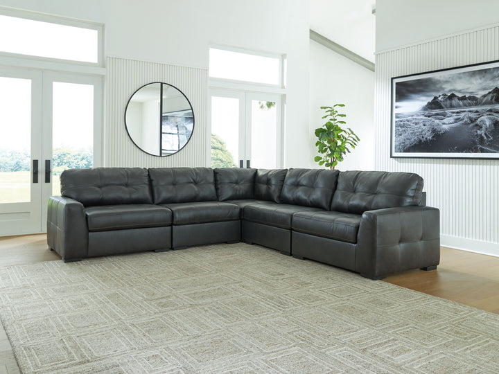 Brindley Pier - 5-Piece Sectional - Fog by Ashley Furniture product image
